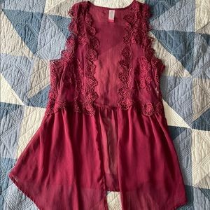 Boho Lace Tank-Top Cover-up, size L